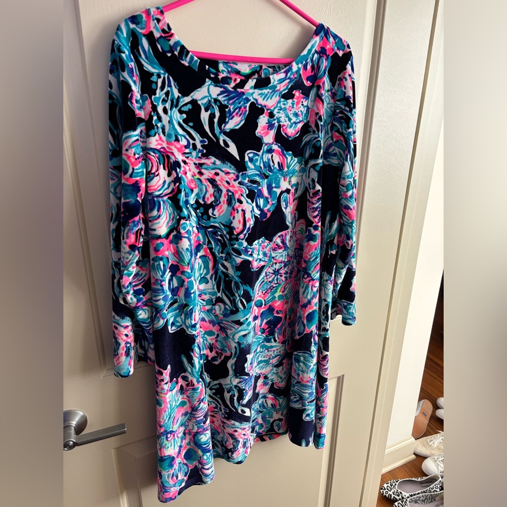 Lilly Pulitzer velour dress XL